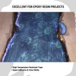 Tuck Tape Construction Sheathing Tape, Vapor Barrier PE Tape, Epoxy Resin Tape, 2.4 in x 180 ft (Blue) - Image 5